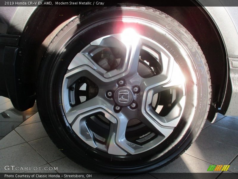 Modern Steel Metallic / Gray 2019 Honda CR-V EX AWD