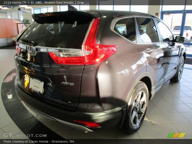 Modern Steel Metallic / Gray 2019 Honda CR-V EX AWD