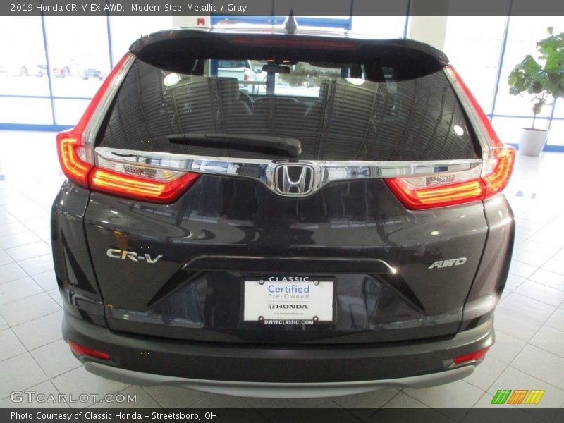 Modern Steel Metallic / Gray 2019 Honda CR-V EX AWD