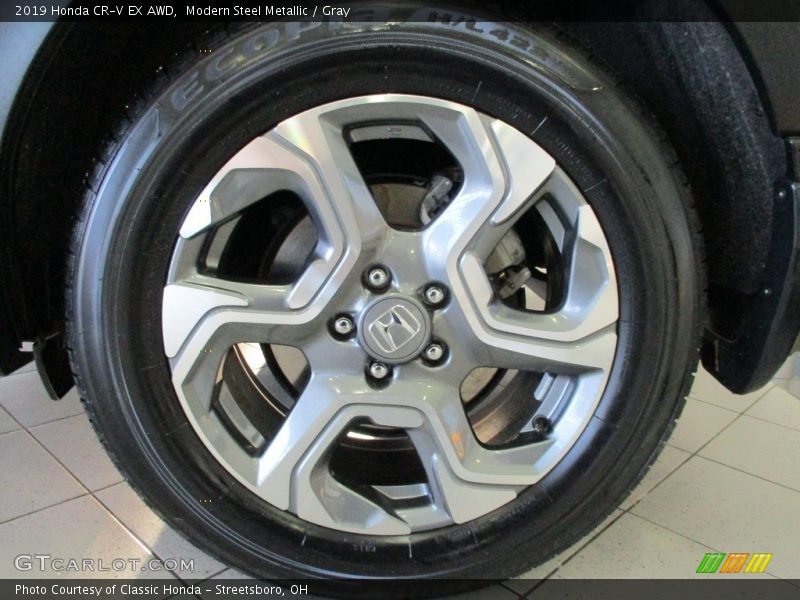 Modern Steel Metallic / Gray 2019 Honda CR-V EX AWD