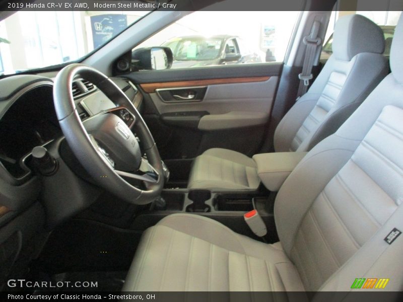 Modern Steel Metallic / Gray 2019 Honda CR-V EX AWD