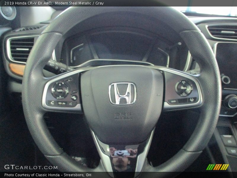 Modern Steel Metallic / Gray 2019 Honda CR-V EX AWD