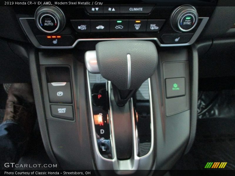 Modern Steel Metallic / Gray 2019 Honda CR-V EX AWD