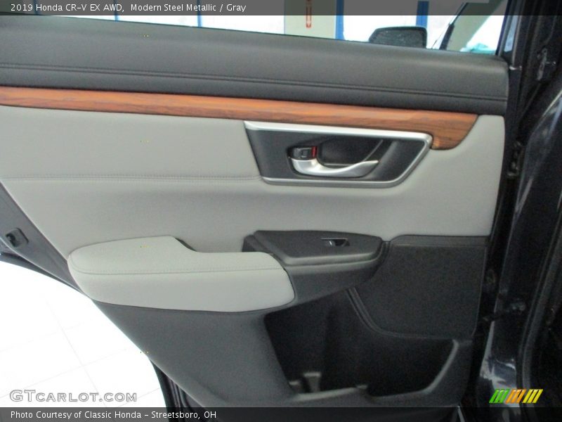 Modern Steel Metallic / Gray 2019 Honda CR-V EX AWD