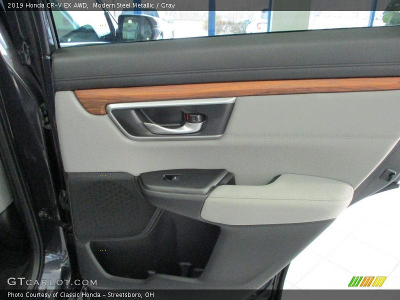 Modern Steel Metallic / Gray 2019 Honda CR-V EX AWD