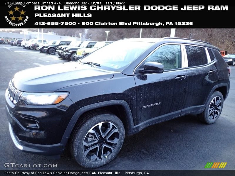 Diamond Black Crystal Pearl / Black 2022 Jeep Compass Limited 4x4