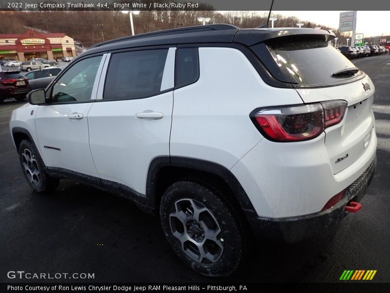 Bright White / Black/Ruby Red 2022 Jeep Compass Trailhawk 4x4