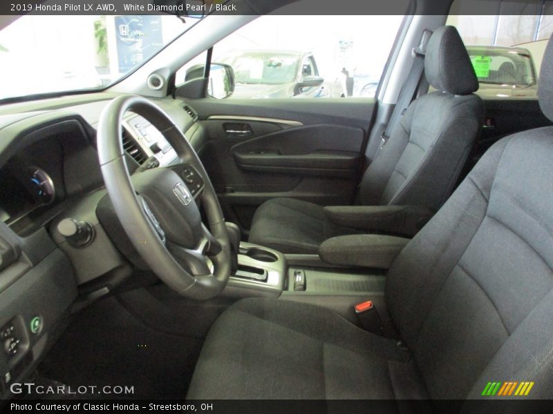 White Diamond Pearl / Black 2019 Honda Pilot LX AWD