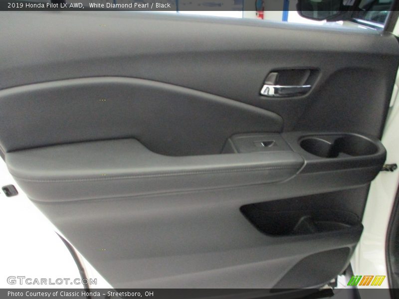 White Diamond Pearl / Black 2019 Honda Pilot LX AWD