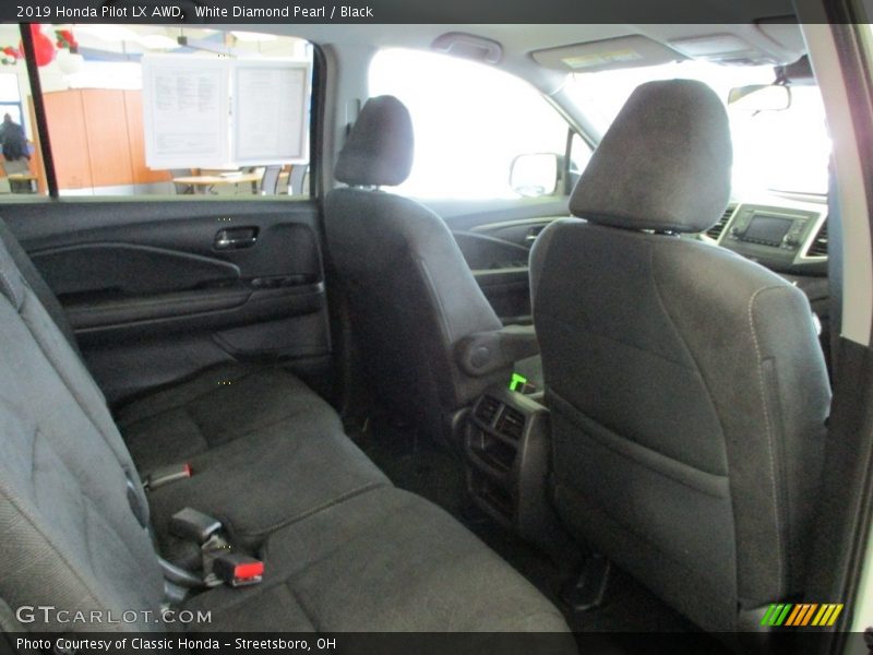 White Diamond Pearl / Black 2019 Honda Pilot LX AWD