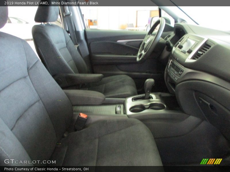 White Diamond Pearl / Black 2019 Honda Pilot LX AWD