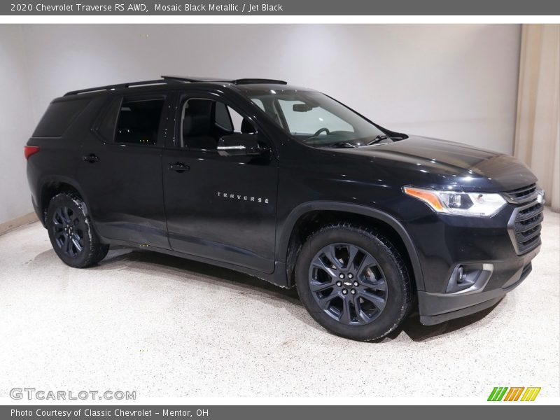 Mosaic Black Metallic / Jet Black 2020 Chevrolet Traverse RS AWD