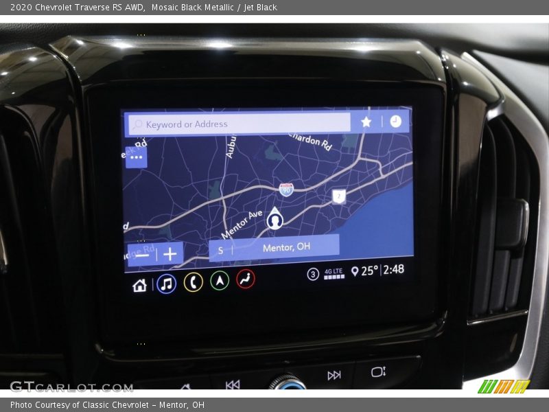 Mosaic Black Metallic / Jet Black 2020 Chevrolet Traverse RS AWD
