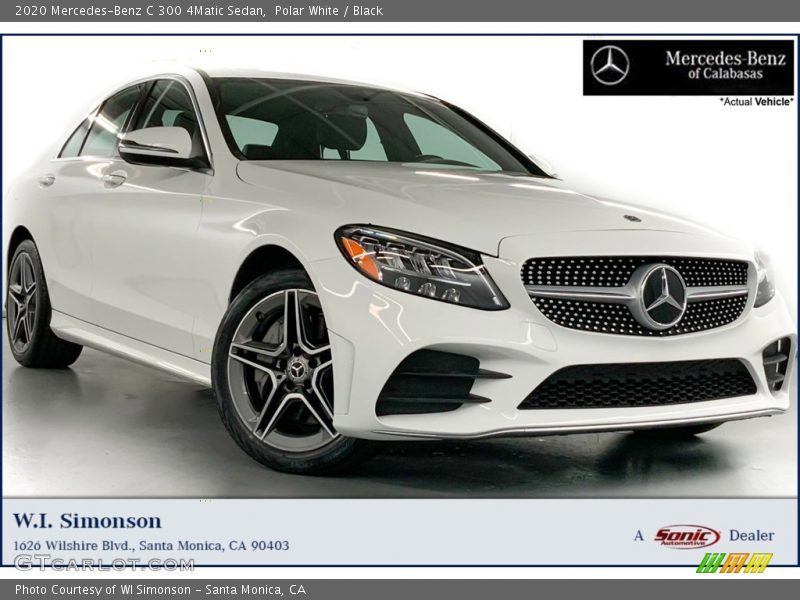 Polar White / Black 2020 Mercedes-Benz C 300 4Matic Sedan