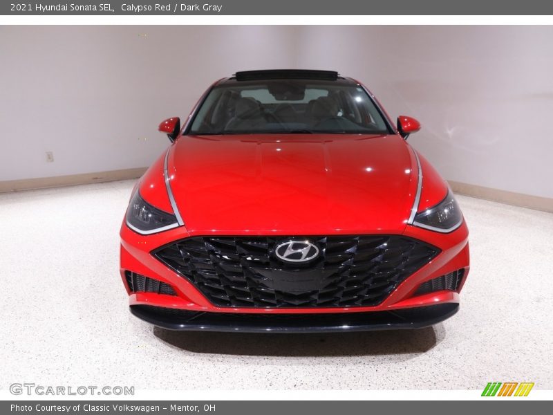 Calypso Red / Dark Gray 2021 Hyundai Sonata SEL
