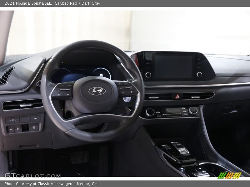 Calypso Red / Dark Gray 2021 Hyundai Sonata SEL