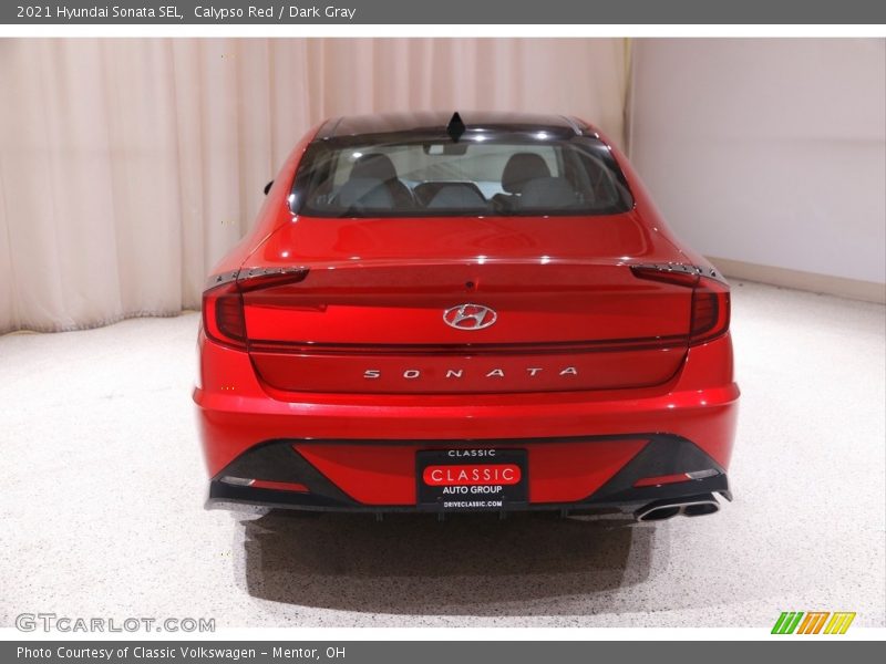 Calypso Red / Dark Gray 2021 Hyundai Sonata SEL