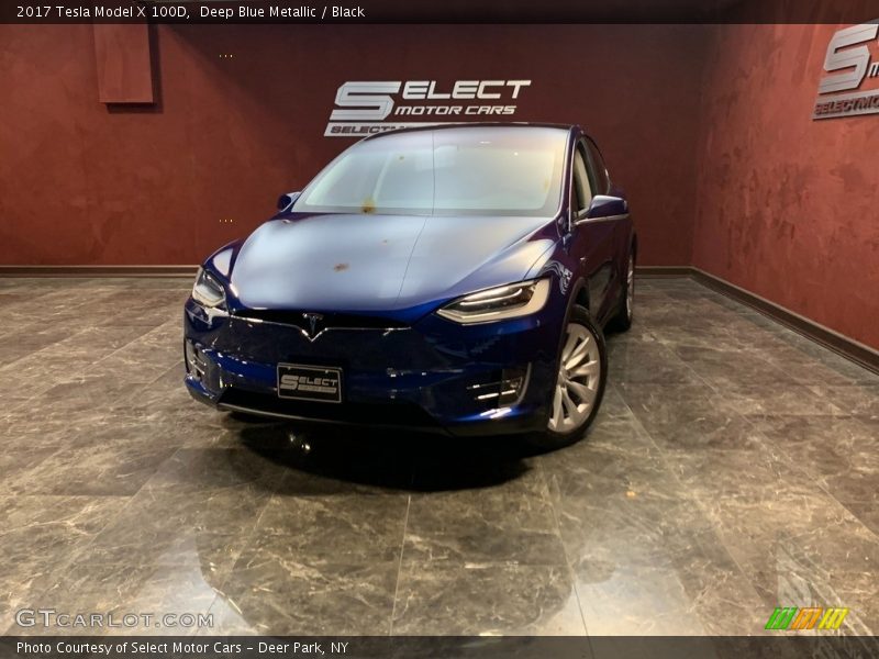 Deep Blue Metallic / Black 2017 Tesla Model X 100D