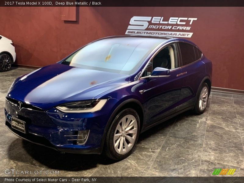 Deep Blue Metallic / Black 2017 Tesla Model X 100D