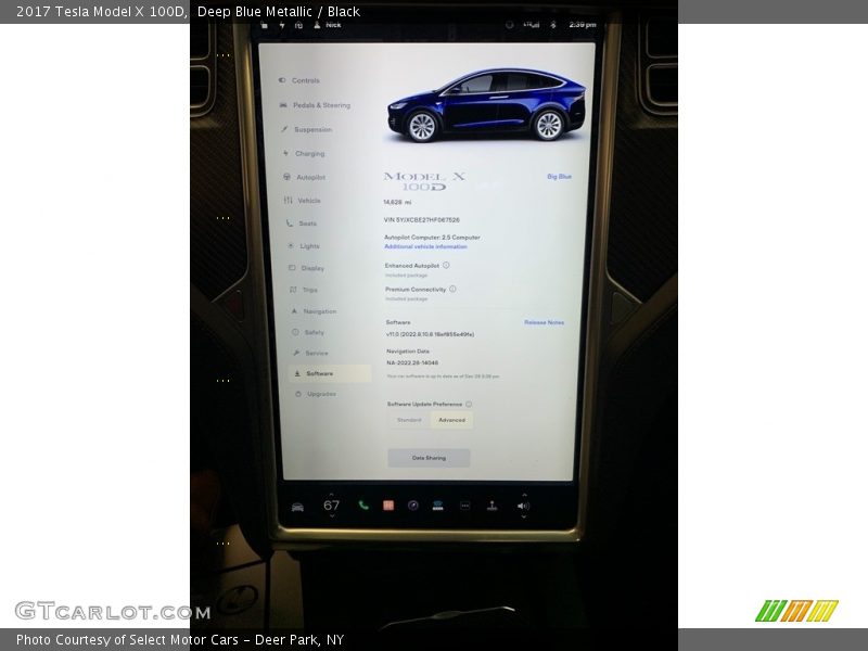 Deep Blue Metallic / Black 2017 Tesla Model X 100D