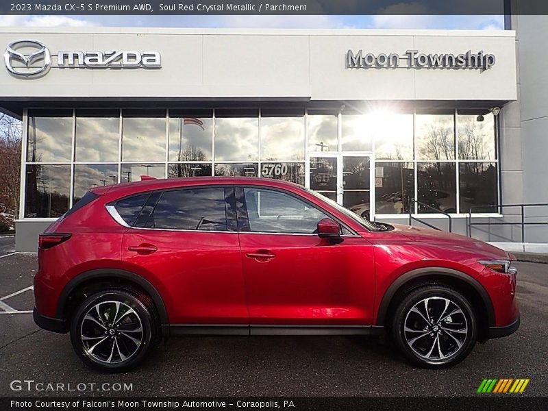 Soul Red Crystal Metallic / Parchment 2023 Mazda CX-5 S Premium AWD