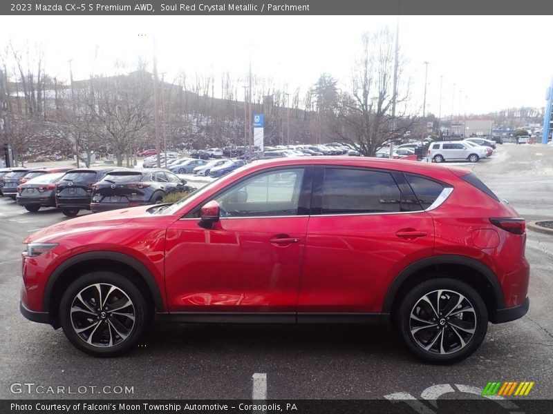 Soul Red Crystal Metallic / Parchment 2023 Mazda CX-5 S Premium AWD