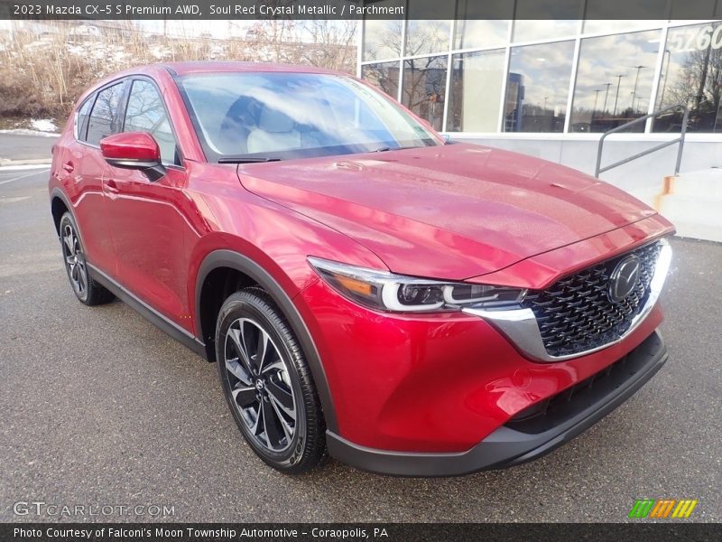 Soul Red Crystal Metallic / Parchment 2023 Mazda CX-5 S Premium AWD