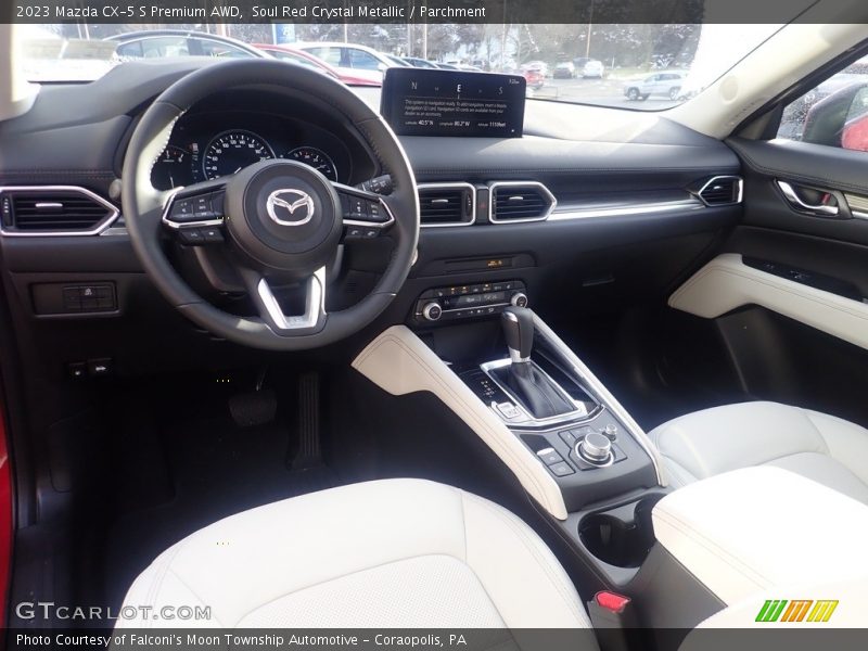 Soul Red Crystal Metallic / Parchment 2023 Mazda CX-5 S Premium AWD