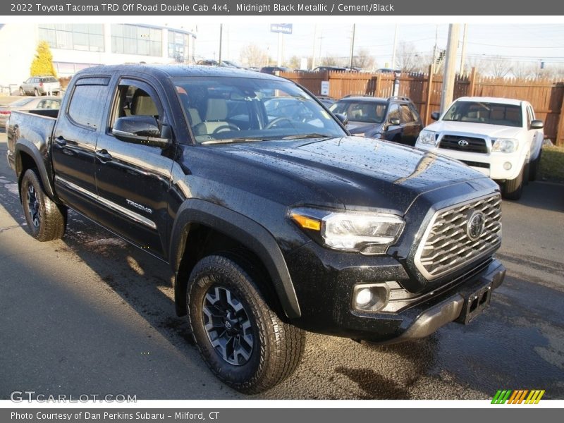 Midnight Black Metallic / Cement/Black 2022 Toyota Tacoma TRD Off Road Double Cab 4x4