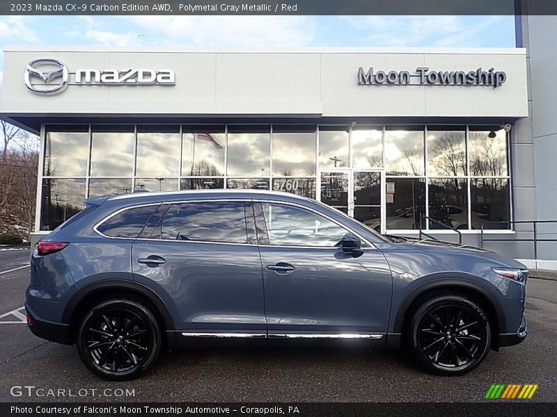 Polymetal Gray Metallic / Red 2023 Mazda CX-9 Carbon Edition AWD