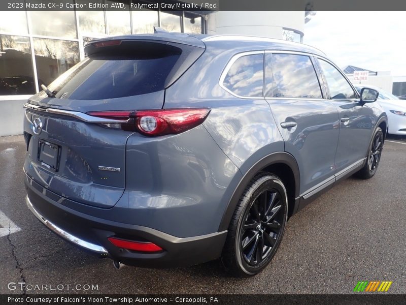 Polymetal Gray Metallic / Red 2023 Mazda CX-9 Carbon Edition AWD