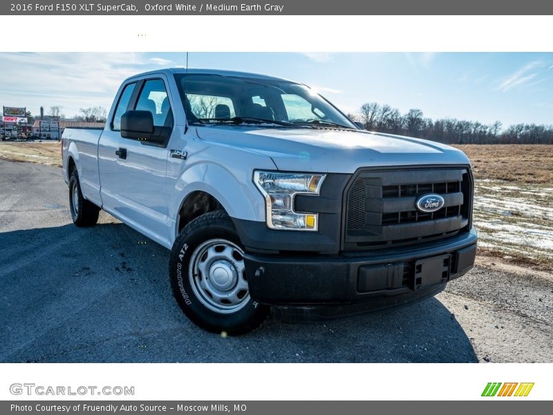 Oxford White / Medium Earth Gray 2016 Ford F150 XLT SuperCab
