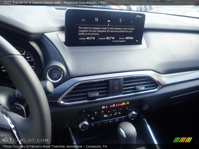 Polymetal Gray Metallic / Red 2023 Mazda CX-9 Carbon Edition AWD