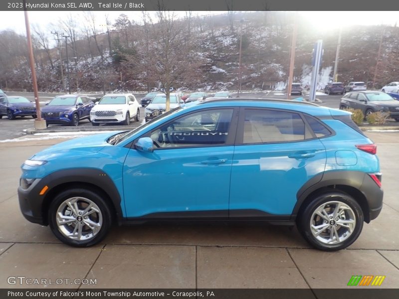 Teal Isle / Black 2023 Hyundai Kona SEL AWD