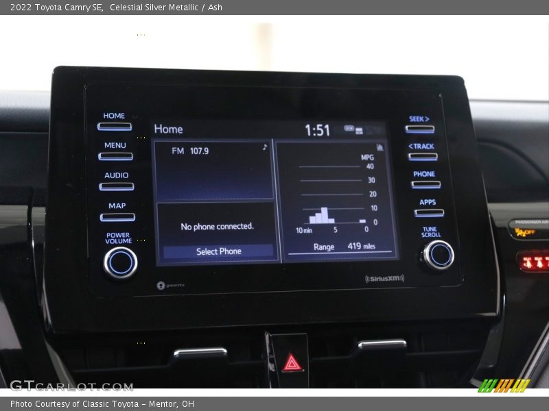 Controls of 2022 Camry SE