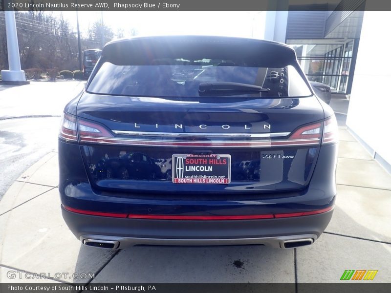 Rhapsody Blue / Ebony 2020 Lincoln Nautilus Reserve AWD