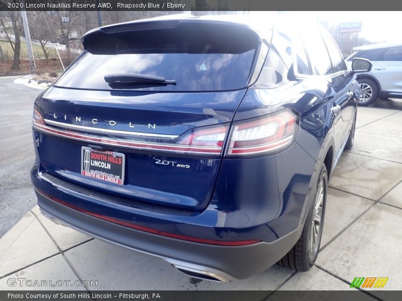 Rhapsody Blue / Ebony 2020 Lincoln Nautilus Reserve AWD