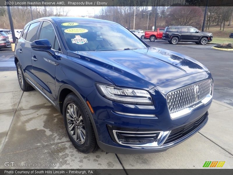 Rhapsody Blue / Ebony 2020 Lincoln Nautilus Reserve AWD