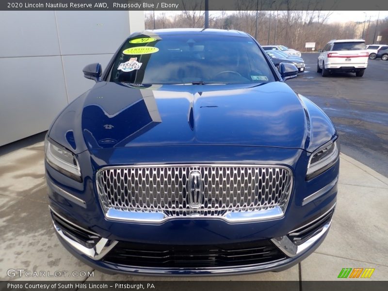Rhapsody Blue / Ebony 2020 Lincoln Nautilus Reserve AWD
