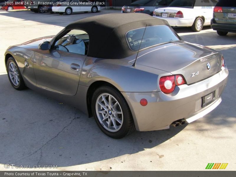 Sterling Grey Metallic / Black 2005 BMW Z4 2.5i Roadster