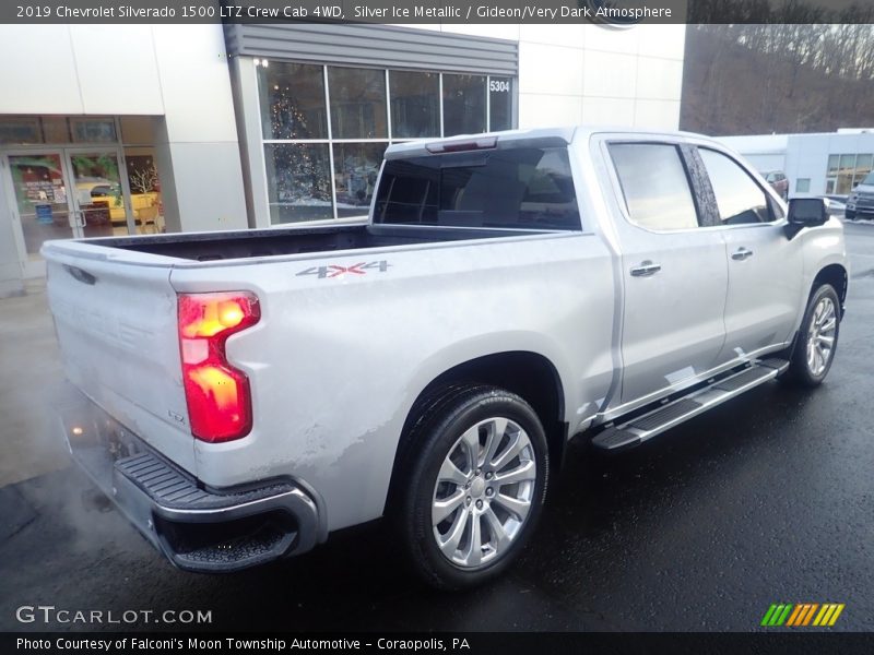 Silver Ice Metallic / Gideon/Very Dark Atmosphere 2019 Chevrolet Silverado 1500 LTZ Crew Cab 4WD
