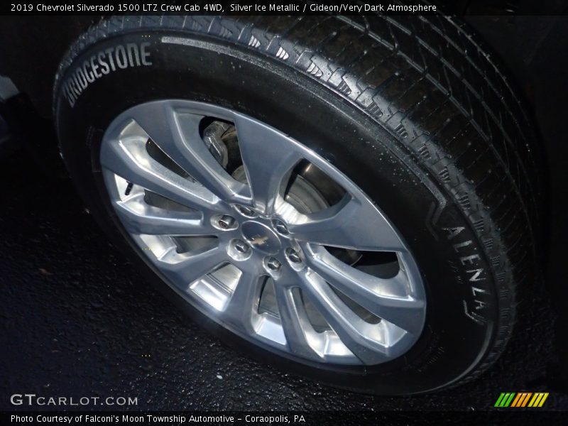 Silver Ice Metallic / Gideon/Very Dark Atmosphere 2019 Chevrolet Silverado 1500 LTZ Crew Cab 4WD