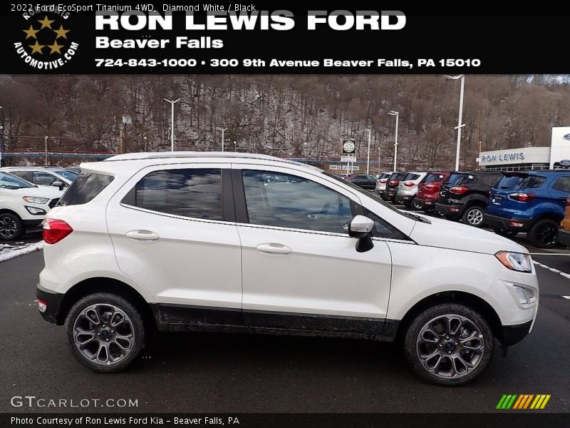 Diamond White / Black 2022 Ford EcoSport Titanium 4WD
