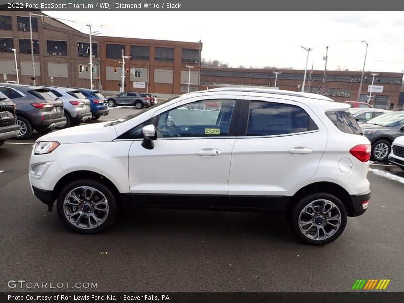 Diamond White / Black 2022 Ford EcoSport Titanium 4WD