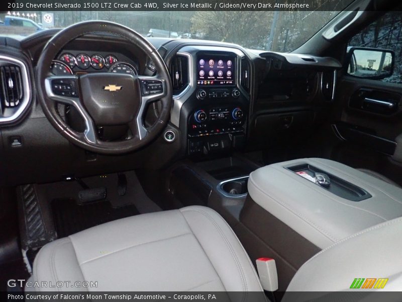 Silver Ice Metallic / Gideon/Very Dark Atmosphere 2019 Chevrolet Silverado 1500 LTZ Crew Cab 4WD
