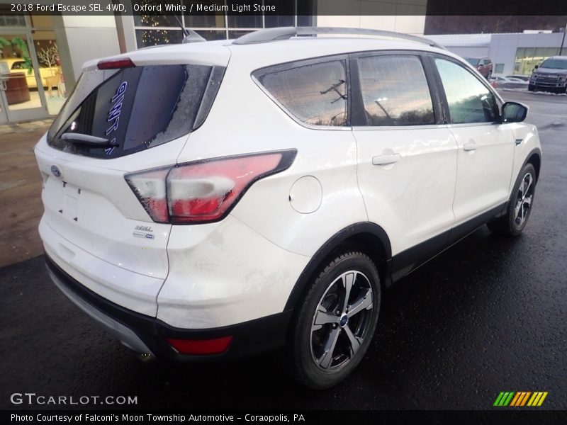 Oxford White / Medium Light Stone 2018 Ford Escape SEL 4WD