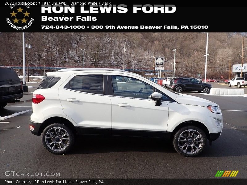 Diamond White / Black 2022 Ford EcoSport Titanium 4WD