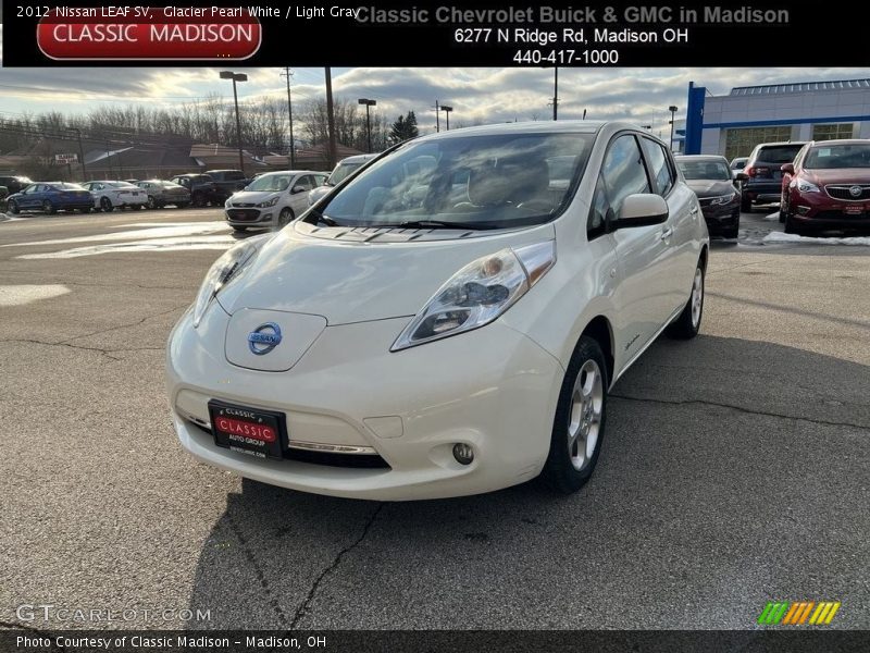 Glacier Pearl White / Light Gray 2012 Nissan LEAF SV