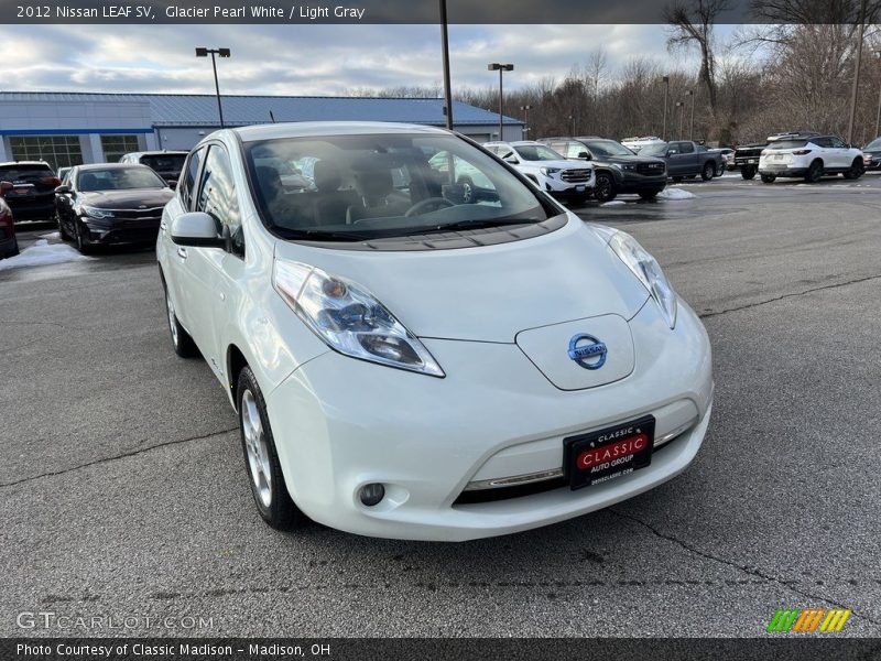 Glacier Pearl White / Light Gray 2012 Nissan LEAF SV