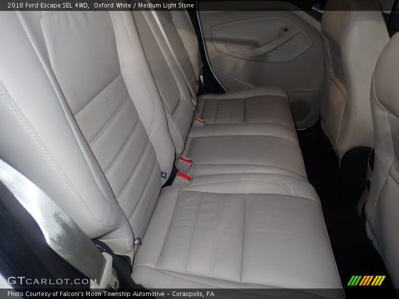 Oxford White / Medium Light Stone 2018 Ford Escape SEL 4WD